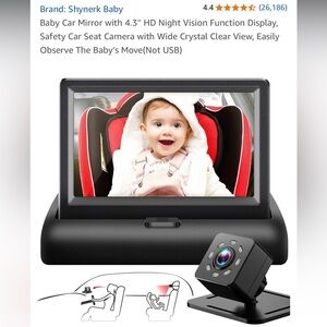 Black Car Mirror with 4.3" HD Display